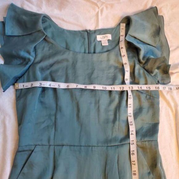 Ann Taylor LOFT Lot of 2 Silk Dresses Size 4 Green Brown - Picture 5 of 12